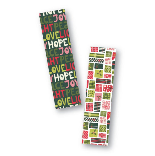 Holiday Sayings and Presents Cookie Backer - Food Safe, Double Sided 2" x 7.5" - The Cookie Countess