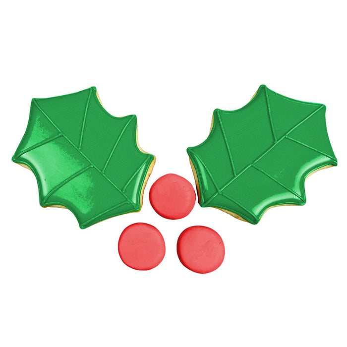 Kitchencookshop Plastic Cookie Cutter - Holly Leaf Shape, 5.5 Cm, For Baking & Holiday Decorating