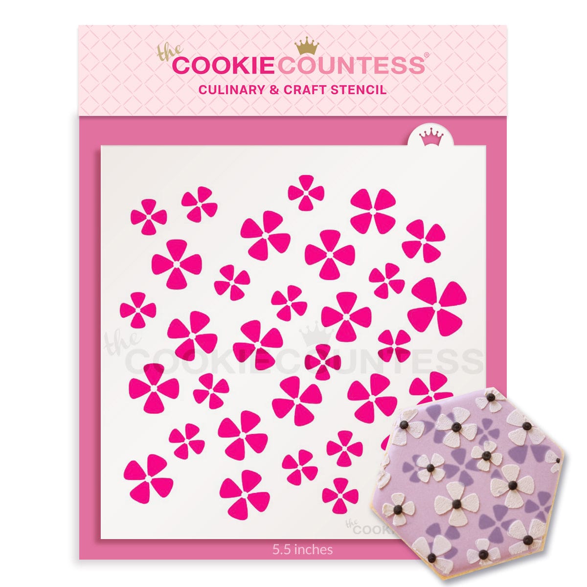 Hydrangea Petals 2 Stencil — The Cookie Countess
