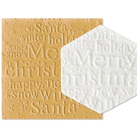 Parchment Texture Sheets - Christmas Text Circle