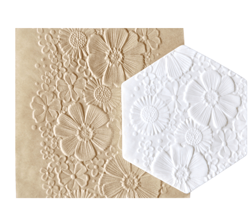 Intricut Edibles Parchment Paper Parchment Texture Sheets - Floral 11