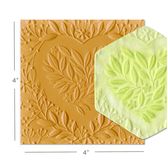 Intricut Edibles Parchment Paper Parchment Texture Sheets - Heart Wreath