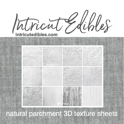 Intricut Edibles Parchment Paper Parchment Texture Sheets - Leaves Combo Set of 12 Sheets