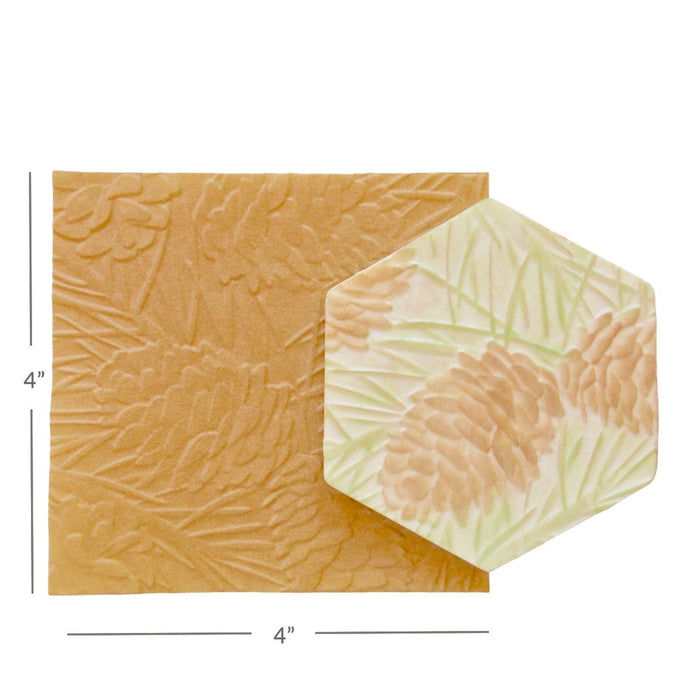 Intricut Edibles Parchment Paper Parchment Texture Sheets - Pine Cones