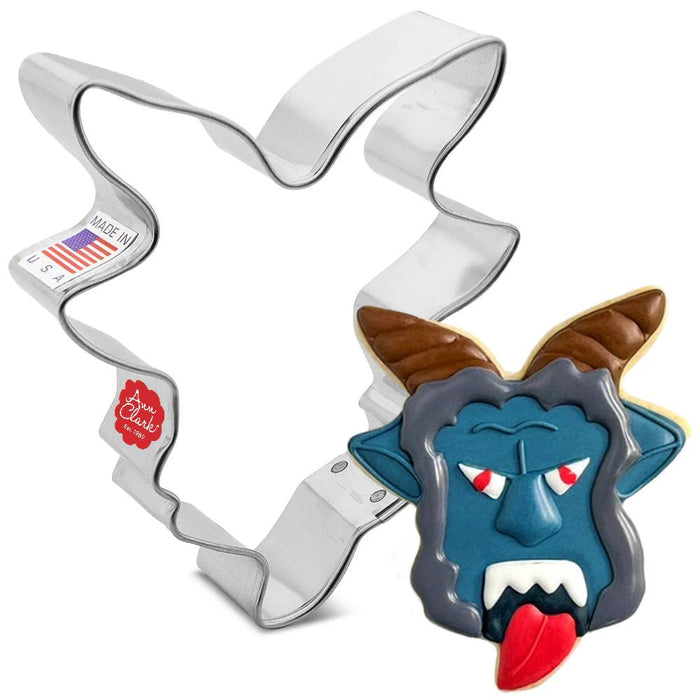 Krampus Goat Head Cookie Cutter - 4.75 Inch Copper Handmade Cutter For Holiday Baking (USA Made) - View #10
