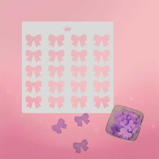 Large Bows Sprinkle Stencil - The Cookie Countess