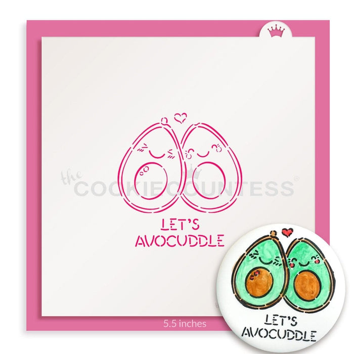 Let's AvoCuddle - Avocado Cookie Stencil — The Cookie Countess
