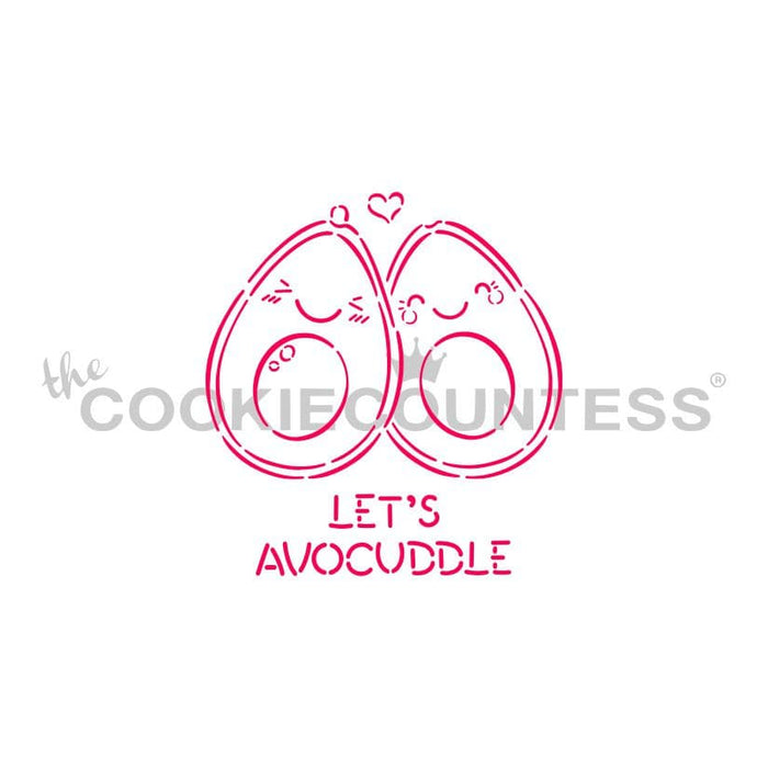 Let's AvoCuddle - Avocado Cookie Stencil — The Cookie Countess