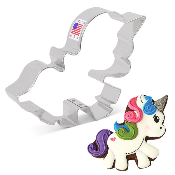 The Fussy Pup Large Unicorn Head Copper Cookie Cutter - Handmade, Heavyweight, 5.75" X 4.5"