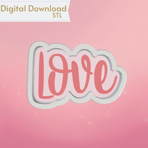 Loopty Love Plaque Cookie Cutter STL - The Cookie Countess