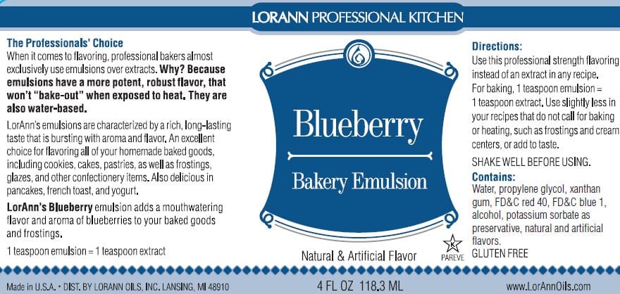 Lorann Oils Gourmet Bakery Emulsion Banana Blueberry