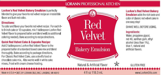LorAnn Flavor Red Velvet Bakery Emulsion - 4 oz.