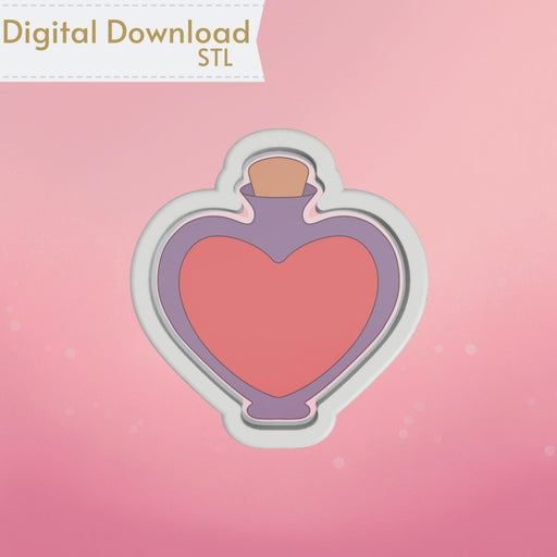 Love Potion Bottle Cookie Cutter STL - The Cookie Countess