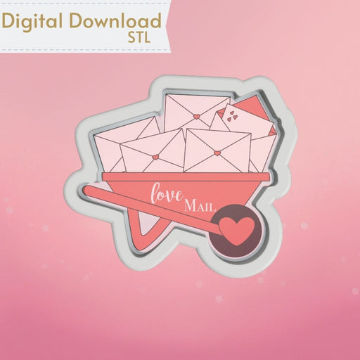 Love Wheelbarrow Cookie Cutter STL - The Cookie Countess