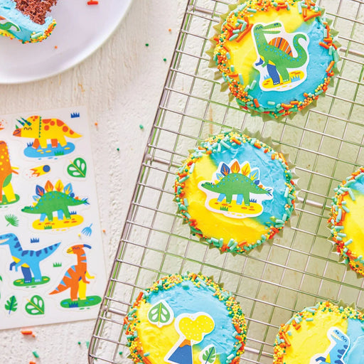 Make Bake Sugar Decorations Stickies Edible Stickers - Little Dinos