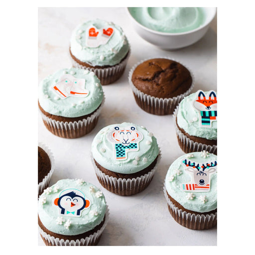 Make Bake Sugar Decorations Stickies Edible Stickers - Winter Friends