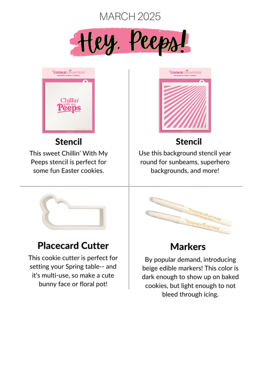 March 2025 Subscription Box " Hey, Peeps" - The Cookie Countess