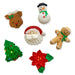 Medium Christmas Assorted Royal Icing Decorations ( 18pc) - The Cookie Countess