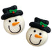 Medium Snowman Face Royal Icing Decorations (18pc) - The Cookie Countess