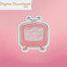 Mid Century TV Cookie Cutter STL - The Cookie Countess