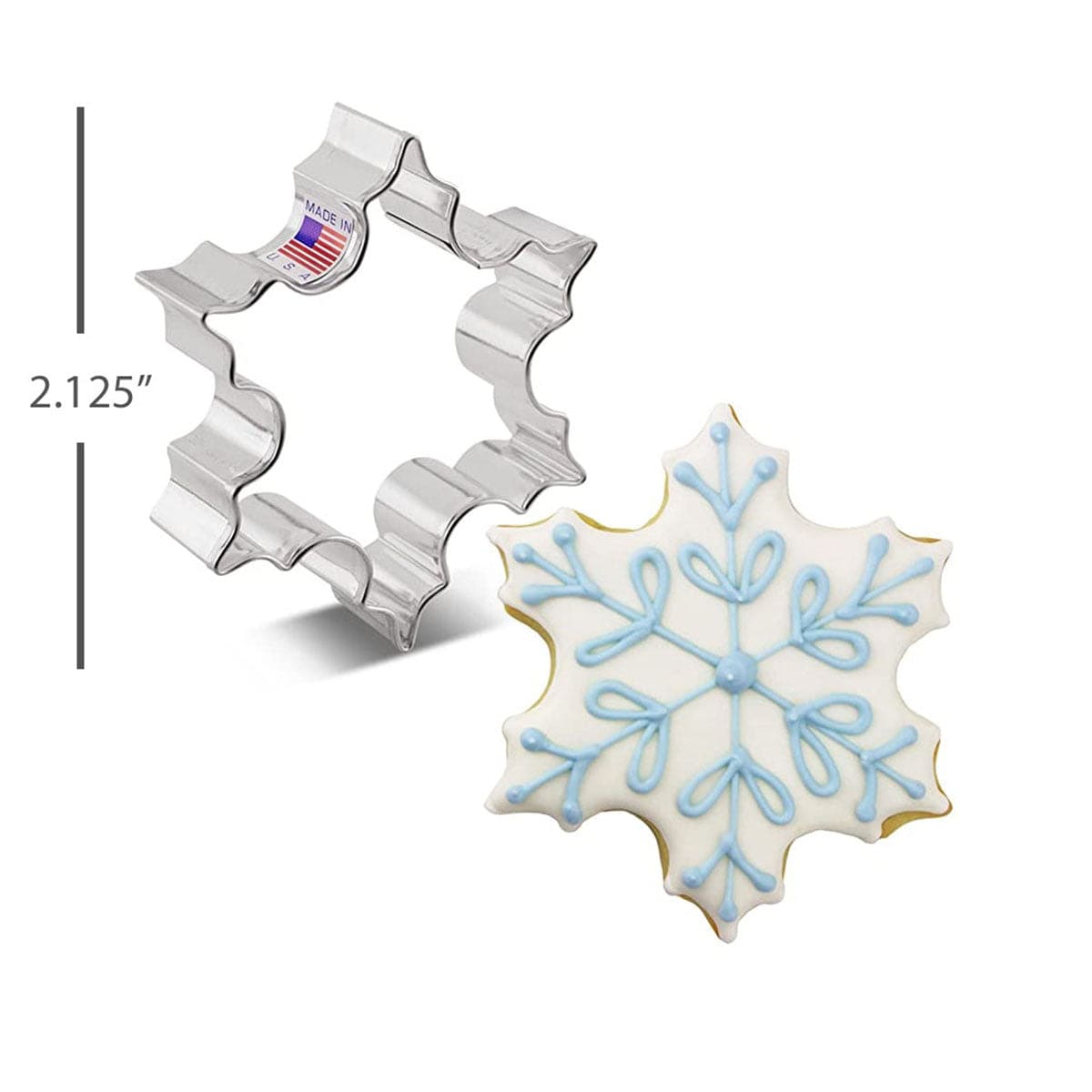 MINI Snowflake Cookie Cutter 2 1/8" — The Cookie Countess