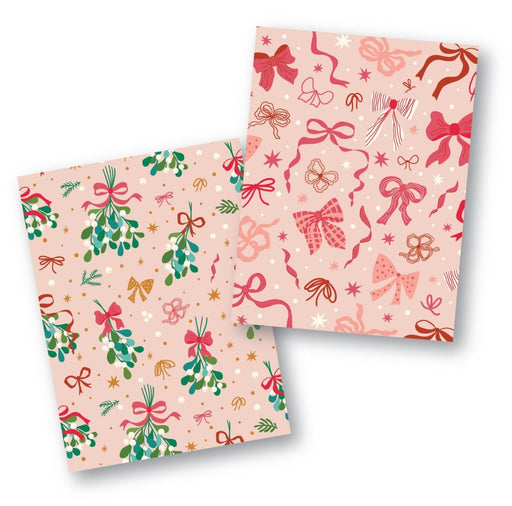 Mistletoe and Bows Cookie Backer - Food Safe, Double Sided 3.75" x 5" - The Cookie Countess