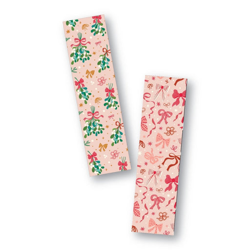 Mistletoe and Bows Cookie Backer - Food Safe, Food Safe, Double Sided 2" x 7.5" - The Cookie Countess