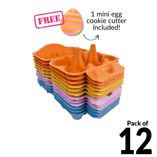 Multicolor Egg Cartons - Four Color Assortment - The Cookie Countess