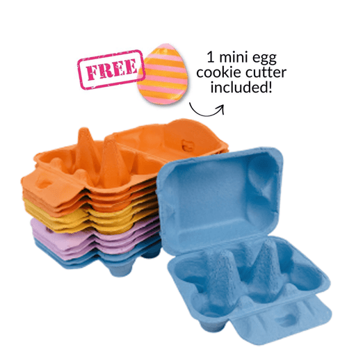 Multicolor Egg Cartons - Four Color Assortment - The Cookie Countess