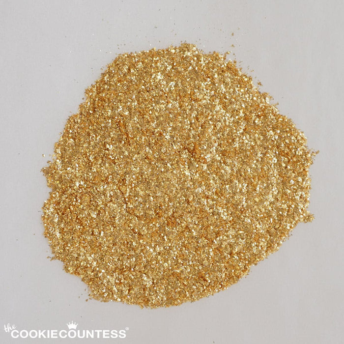 Gold Edible Glitter FDA Approved Made in USA - Kosher, Vegan — The Cookie  Countess