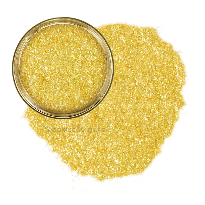 Yellow Edible Glitter FDA Approved Made in USA - Kosher, Vegan — The Cookie  Countess
