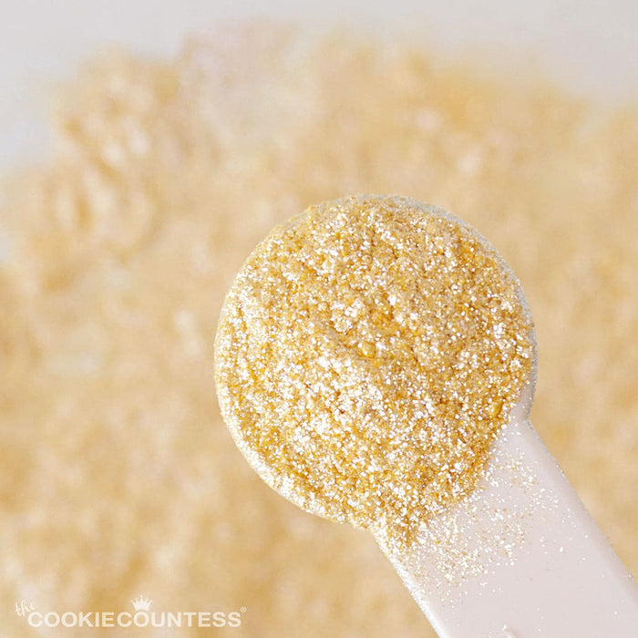 Gold Edible Glitter with NO Artificial Color - Vegan, Nut Free — The Cookie  Countess