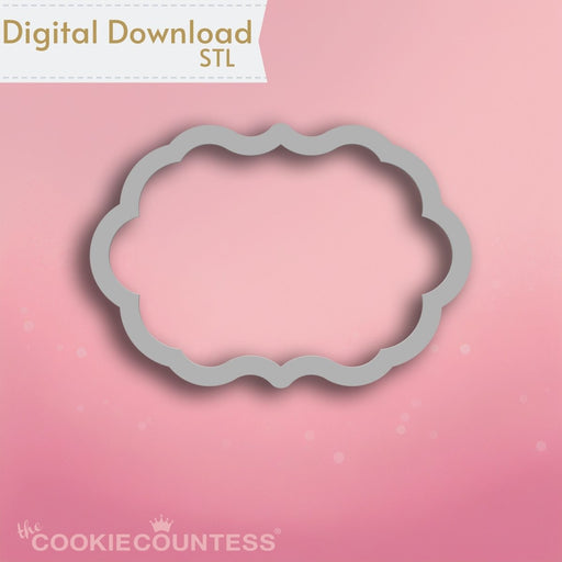 Newport Plaque Cookie Cutter STL - The Cookie Countess