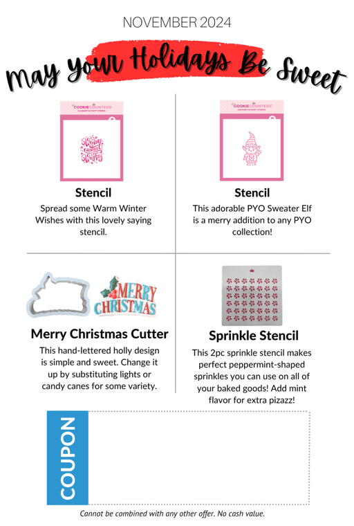 November 2024 Subscription Box "May Your Holidays Be Sweet" - The Cookie Countess
