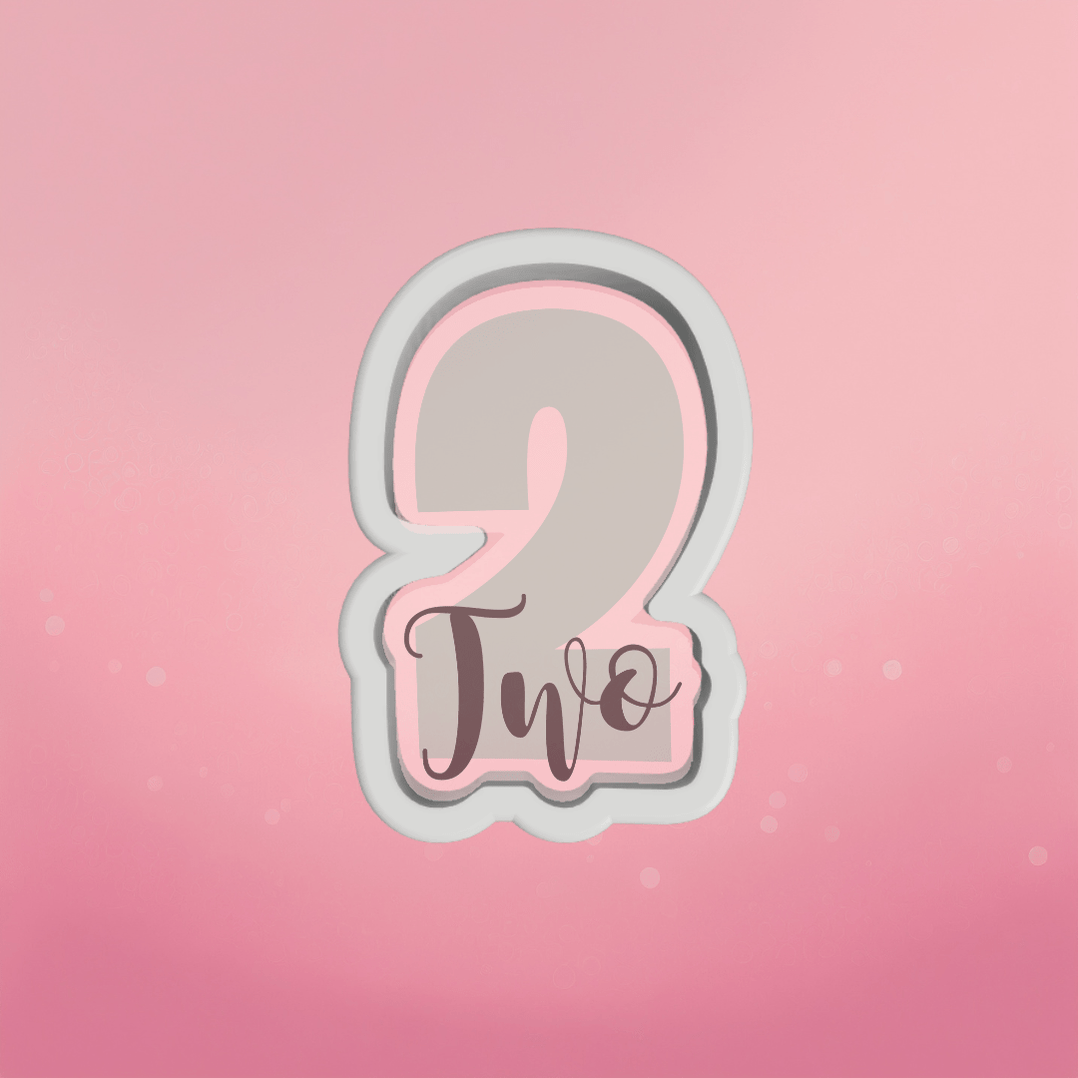 Number and Script Two Cookie Cutter — The Cookie Countess