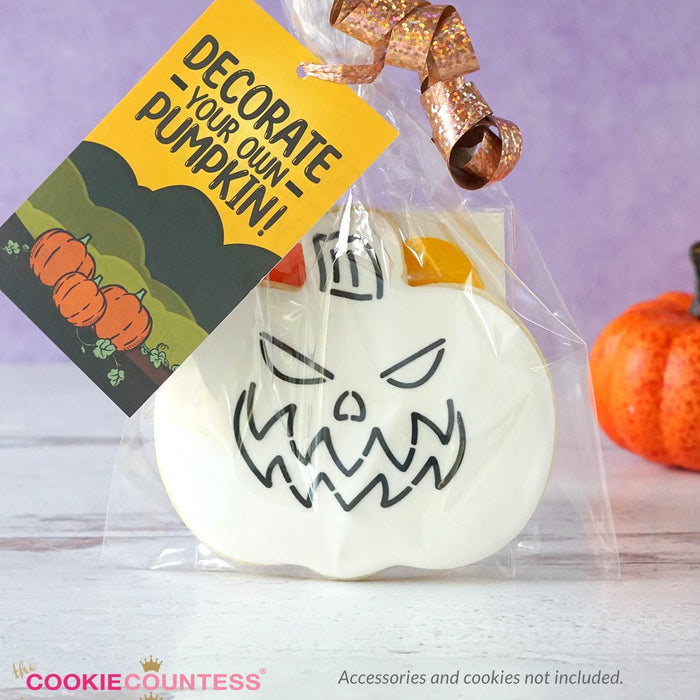 Paint a Pumpkin PYO Tag with Instructions, Pack of 25 — The Cookie Countess