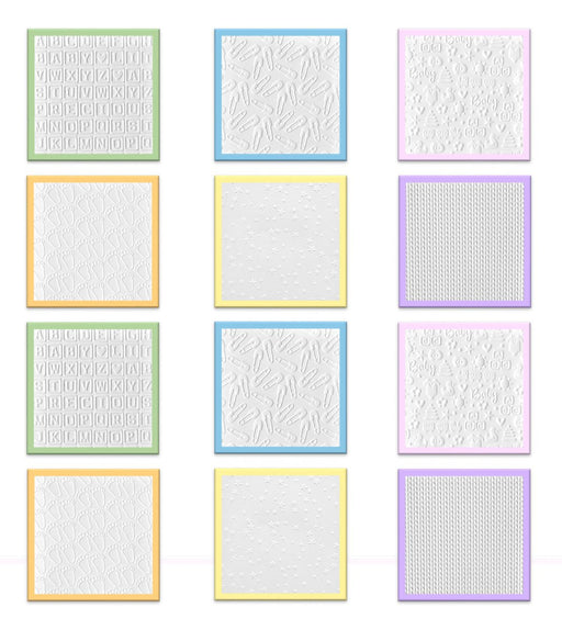 Parchment Texture Sheets - Baby Combo 1 (Set of 12 Sheets) - The Cookie Countess