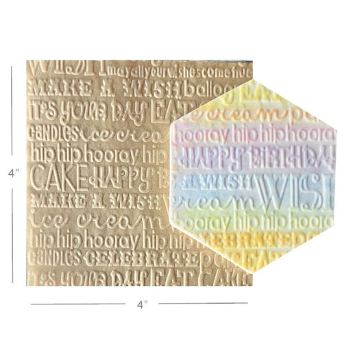 Parchment Texture Sheets - Birthday Text - The Cookie Countess