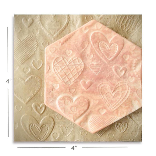 Parchment Texture Sheets - Heart Designs 1 - The Cookie Countess