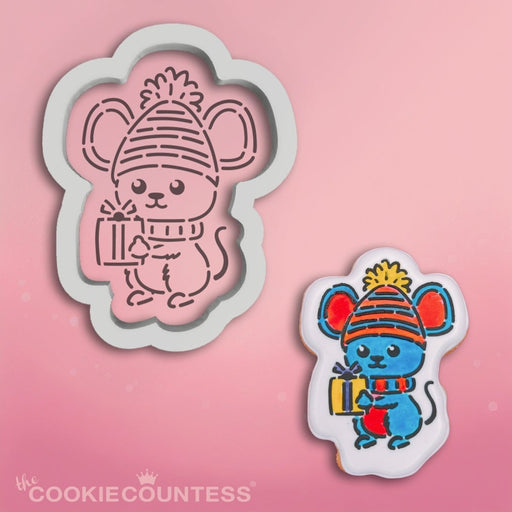 Present Mouse Cookie Cutter STL - The Cookie Countess