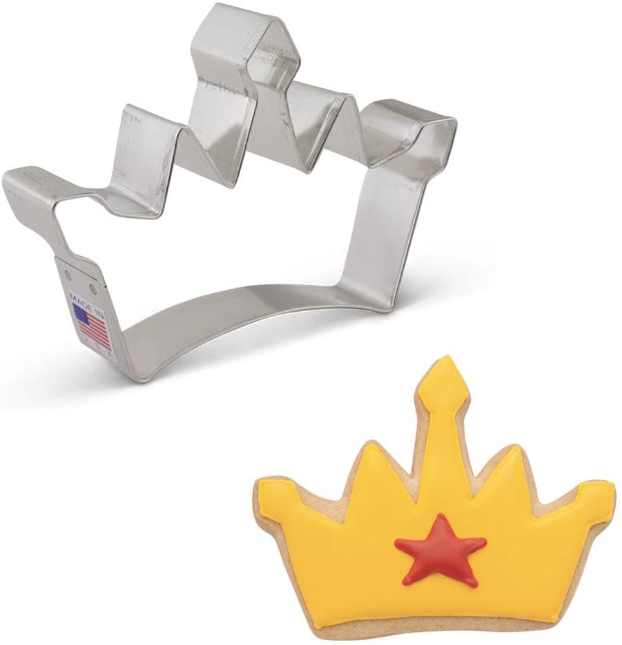 Ann Clark Cookie Cutters 2-delige Kroon Koekjesvormset met Receptenboek, Kroon en Princessenkroon Ann Clark Cookie Cutters 2-delige Kroon Koekjesvormset met Receptenboek, Kroon en Princessenkroon