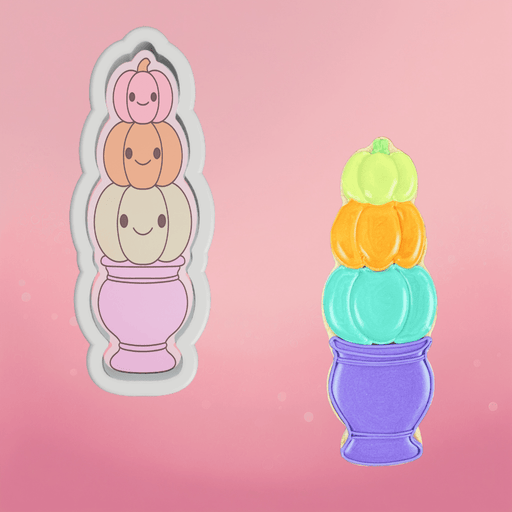 Pumpkins on Urn Cookie Cutter - The Cookie Countess