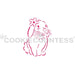 Rabbit with Flower PYO Stencil - The Cookie Countess