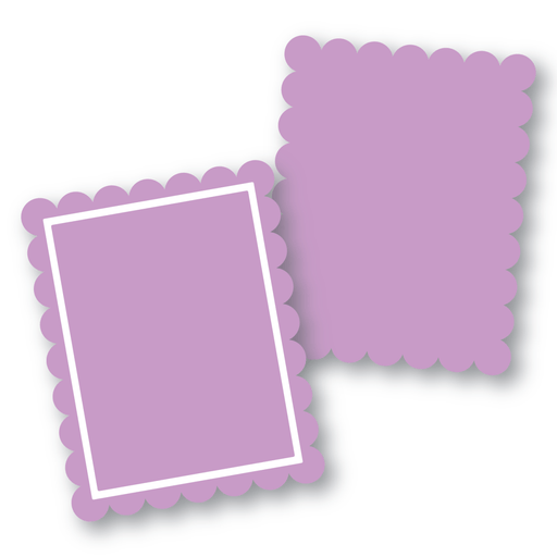 Rectangle Scallop Backer - 4.5" x 5.75" - The Cookie Countess