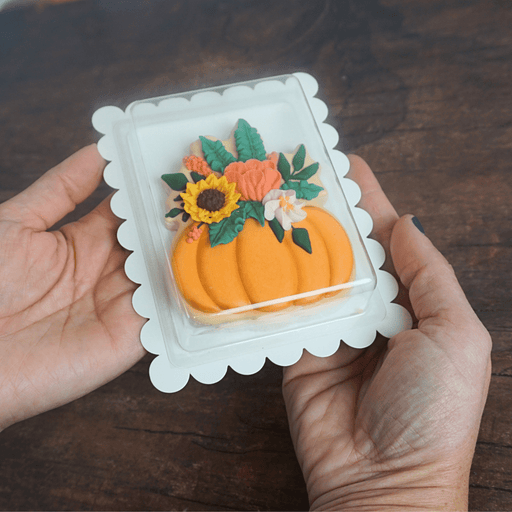 Rectangle Scallop Backer - 4.5" x 5.75" - The Cookie Countess