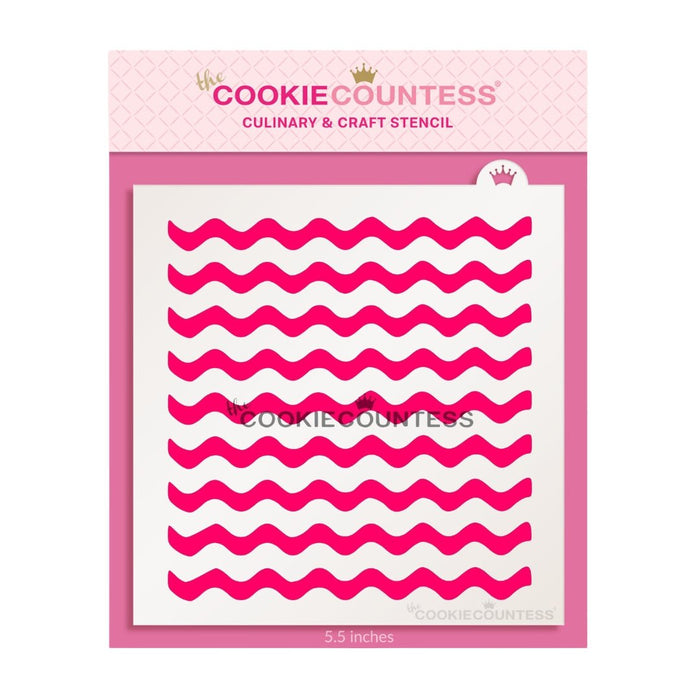 Template For Paper Ric Rac Ric Rac Wave Pattern Stencil for Cookies and Cakes — The Cookie Countess