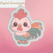 Rooster Cookie Cutter STL - The Cookie Countess