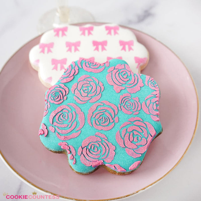 Rose Garden Stencil — The Cookie Countess