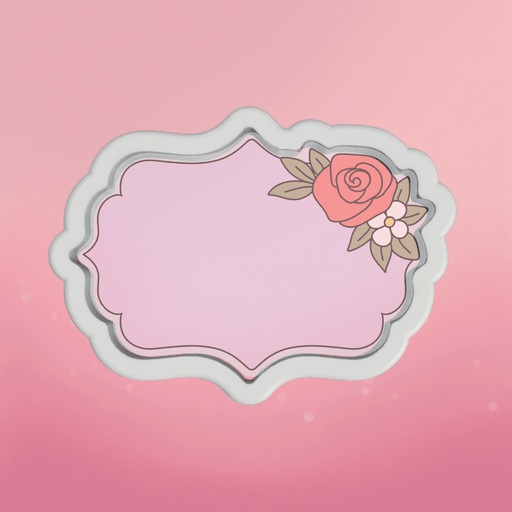 Roses Plaque Cookie Cutter - The Cookie Countess