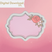 Roses Plaque Cookie Cutter STL - The Cookie Countess